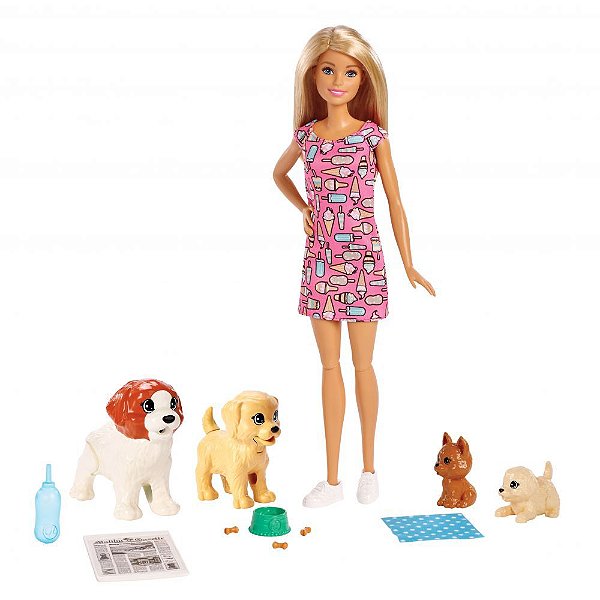 Boneca Barbie Treinadora De Cachorrinho FXH08 Mattel
