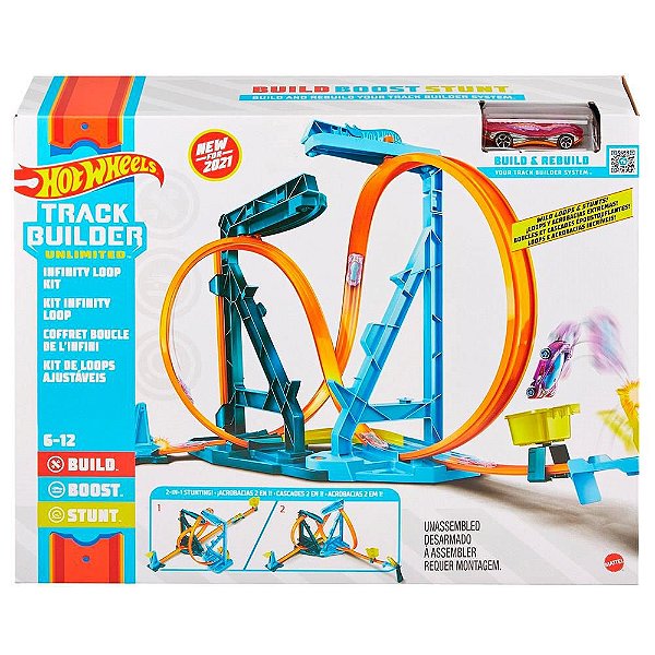 Pista Hot Wheels Track Builder Iinfinity Loop GVG10 Mattel