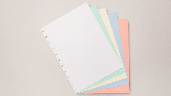 Refil Colorido Sem Pauta Grande CIRG4007 Caderno Inteligente