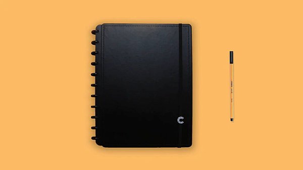 Caderno Basic Black Grande Caderno CIGD4090 Inteligente
