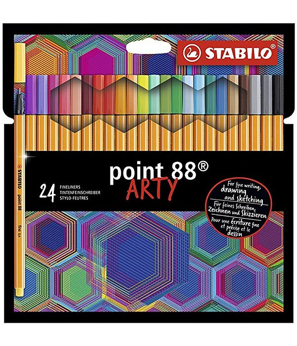Estojo Caneta Stabilo Point Arty Com 24 Cores 8818/1-20