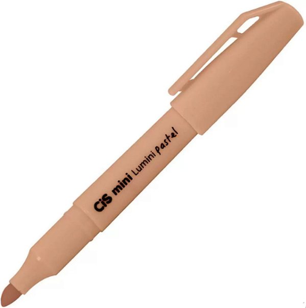 Caneta Mini Marca Texto Lumini Laranja Pastel Cis Unidade