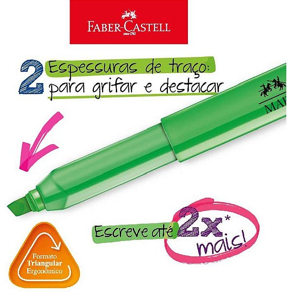 Marca Texto Grifpen Verde Faber Castell Unidade