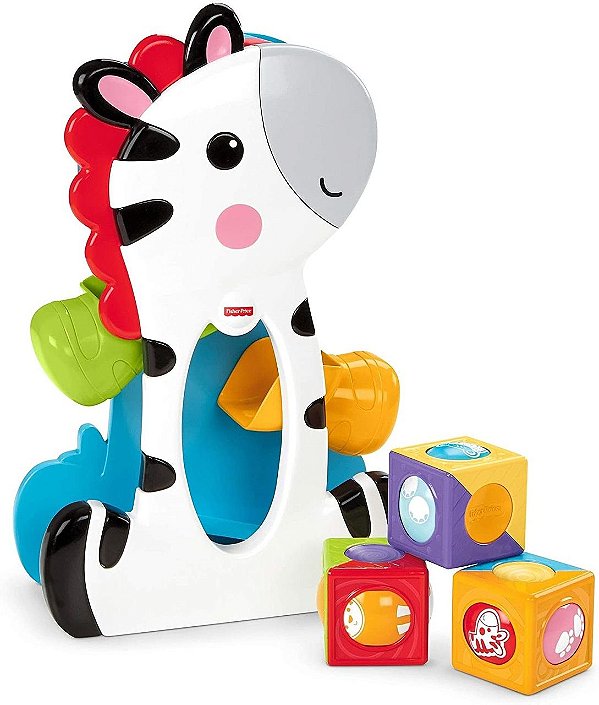 Fisher Price Zebra Com Blocos Surpresa CGN63 Mattel