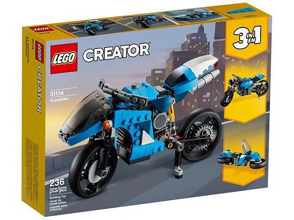 Lego Creator Supermoto 236 Peças 31114