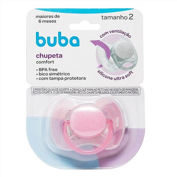 Chupeta Comfort Tamanho 2 Rosa 12666 Buba