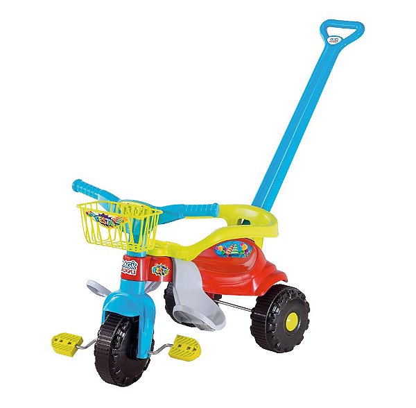Triciclo Tico Tico Festa Com Aro Protetor Azul  2560L Magic Toys
