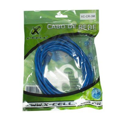 Cabo De Rede RJ45 3 Metros  XC-CR 3 Metros Flex