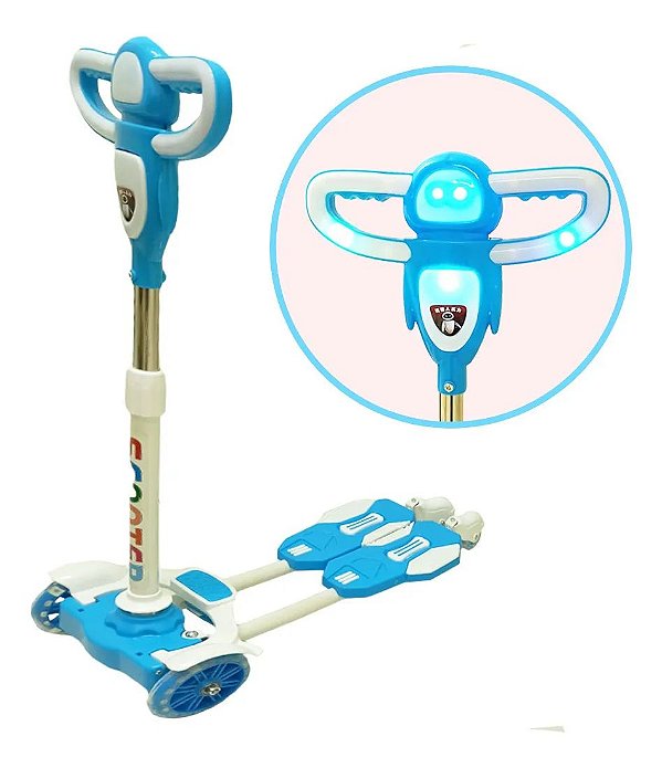 Patinete Com Som E Luz Abre E Fecha Azul 335700 Toy Mix