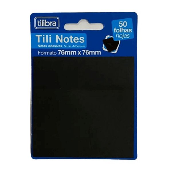 Tili Notes Folha Preta 50 Folhas 76x76mm Tilibra