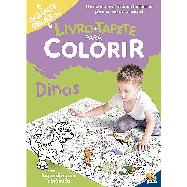 Livro Tapete Para Colorir 98x68 Dino Todolivro