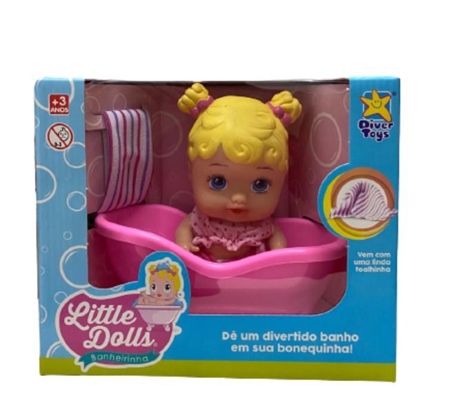 Boneca Little Dolls Banheirinha 8022 Diver Toys