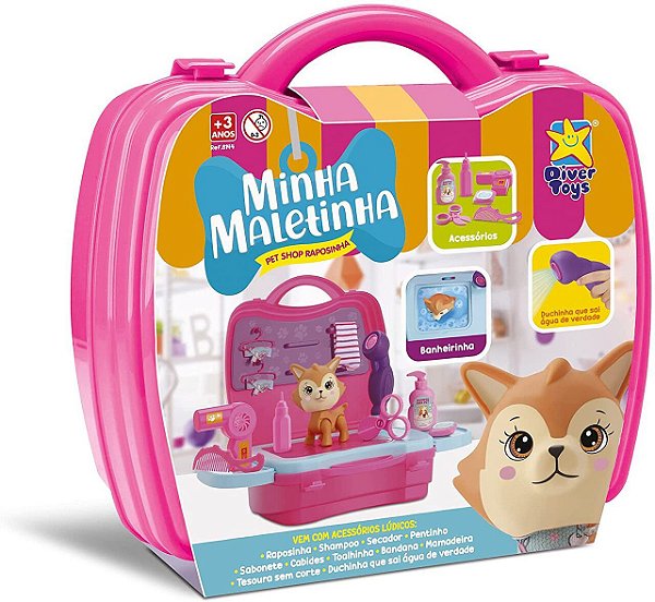 Kit Minha Maletinha Pet Shop Raposinha 8144 Diver Toys