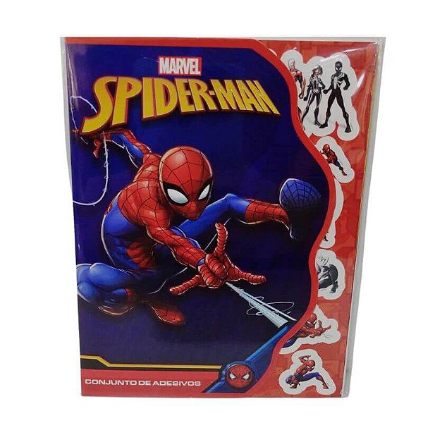 Conjunto De Adesivos Marvel Com 8 Folhas Spider Man Vmp