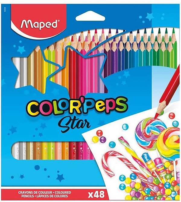 Lápis De Cor Color Peps Star 48 Cores Maped