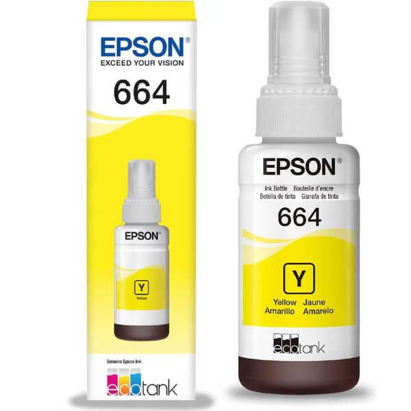 Refil De Tinta Epson T664420 Amarelo