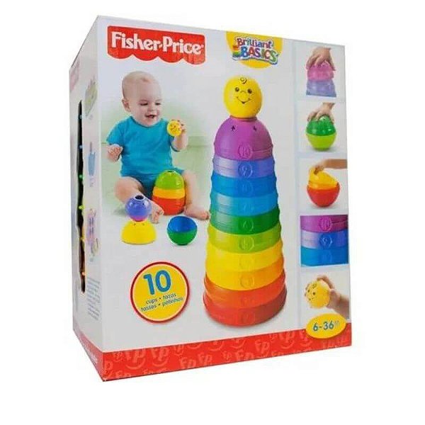 Fisher-Price Torre De Potinhos Coloridos W4472 Mattel