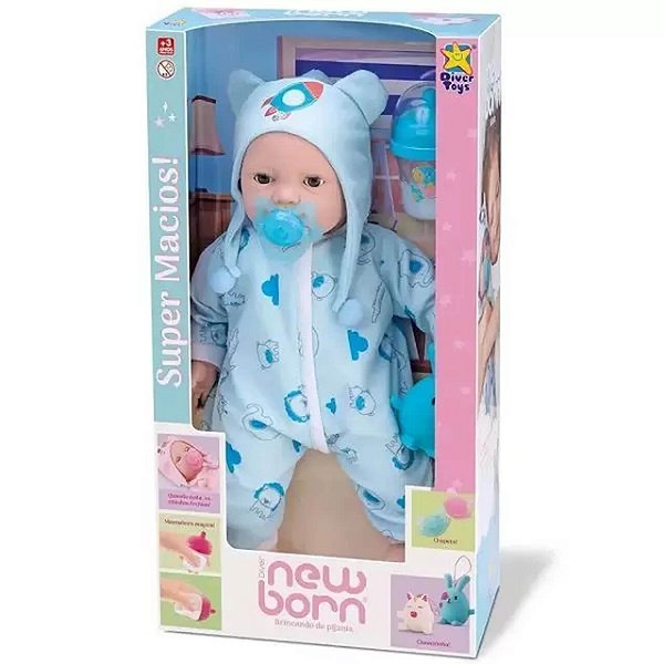 Boneco Diver New Born Brincando De Pijama 8192 Diver Toys