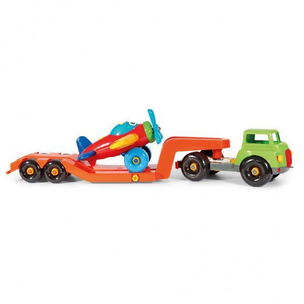 Carreta com Avião Didático Coloridos 7454 Poliplac
