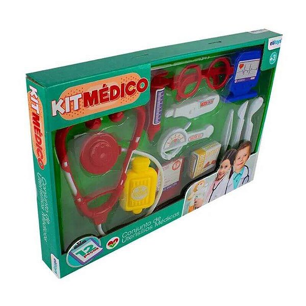 Kit Medico Infantil Com 12 Peças Etitoys