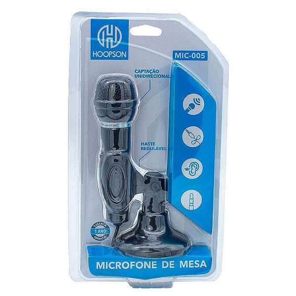 Microfone De Mesa Mic-005 Hoopson