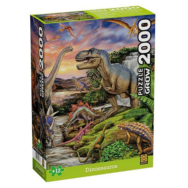 Quebra-Cabeça 2000 Peças Dinossauros Grow