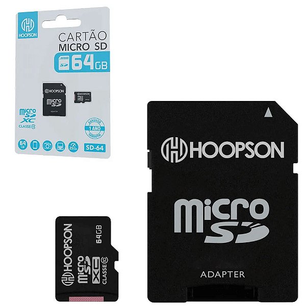 Cartão Micro Sd 64gb Sd-64 Hoopson