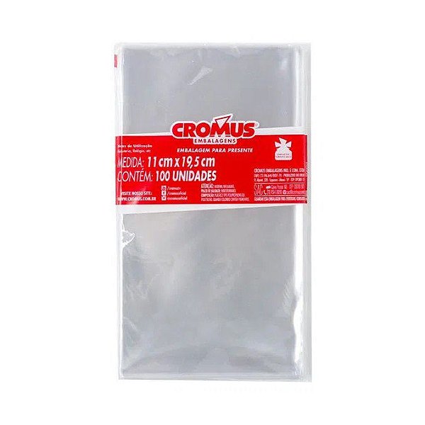 Saco Transparente 11X19,5 Cromus Unidade