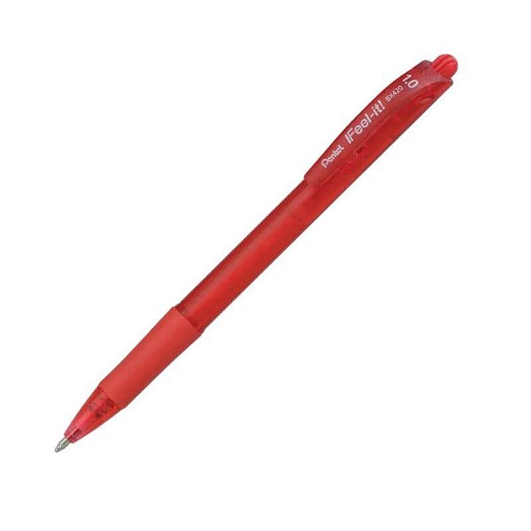 Caneta Esferográfica Retrátil 1.0 Vermelho Unidade Feel It Pentel