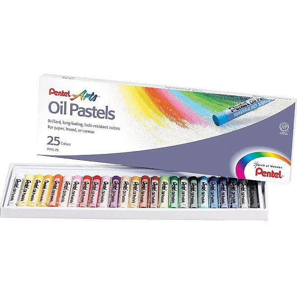 Giz Oil Pastel  Arts A Óleo 25 Cores Bastão Pentel