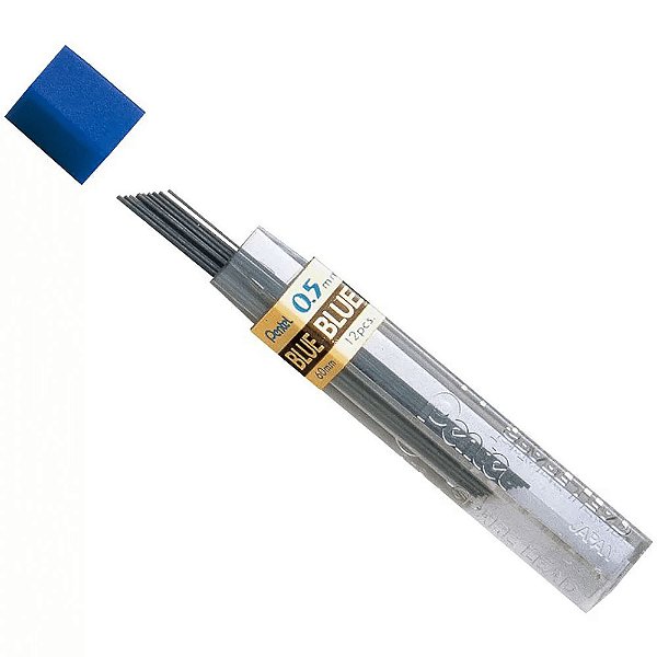 Minas Grafite Colorido 0,5mm Azul Unidade Pentel