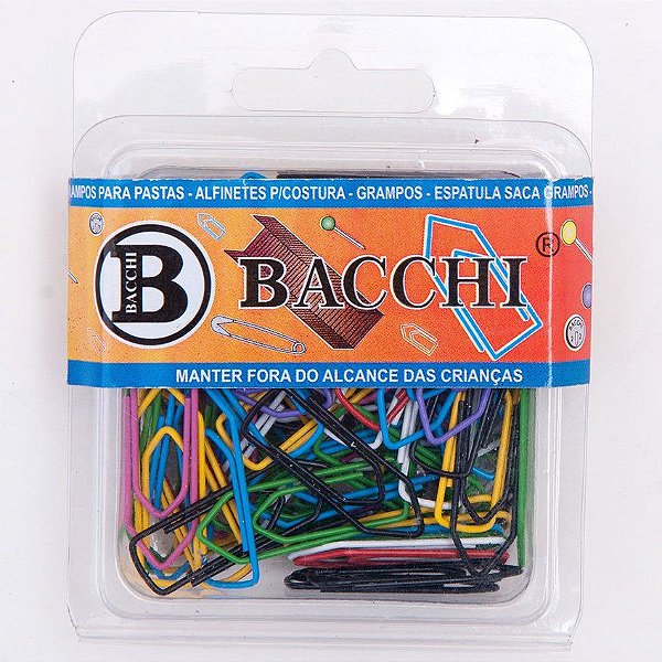 Clips Colorido Nº 2 100 Unidades Bacchi