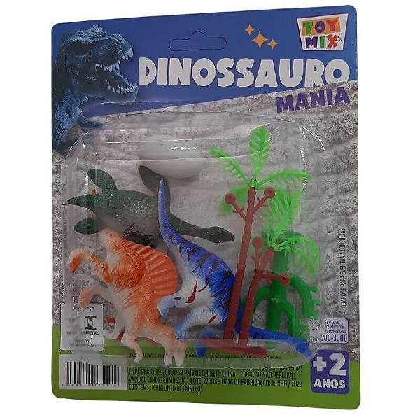 Conjunto Miniatura Dinossauros 6 Peças Vmp