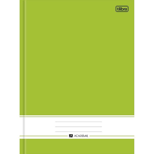 Caderno Brochura Capa Dura Académie Verde 96 Folhas Tilibra