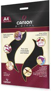 Pacote Com 15 Folhas Preto Micro Cotele 180g Canson