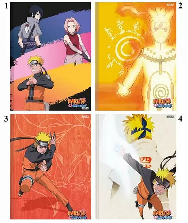 Caderno Brochura Capa Dura Pequeno Naruto 80 Folhas São Domingos