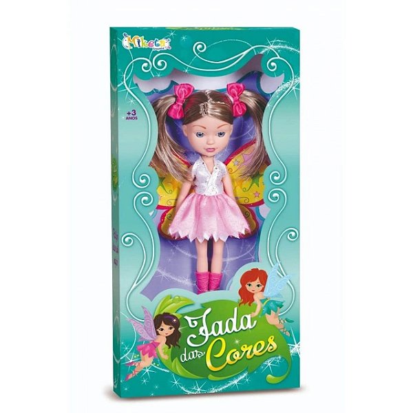Boneca Fada Das Cores 0776 Miketa Brinquedos