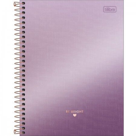 Caderno Espiral Capa Dura 10 Matérias West Village Metalizado 160 Folhas Tilibra