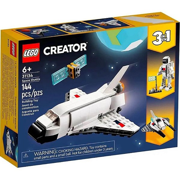 Lego Creator 3 Em 1 Ônibus Espacial 144 Peças 31134