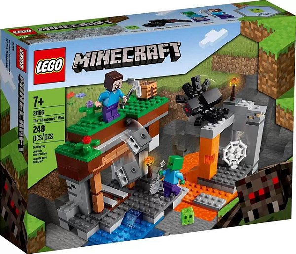 Lego Minecraft A Mina Abandonada 248 Peças 21166