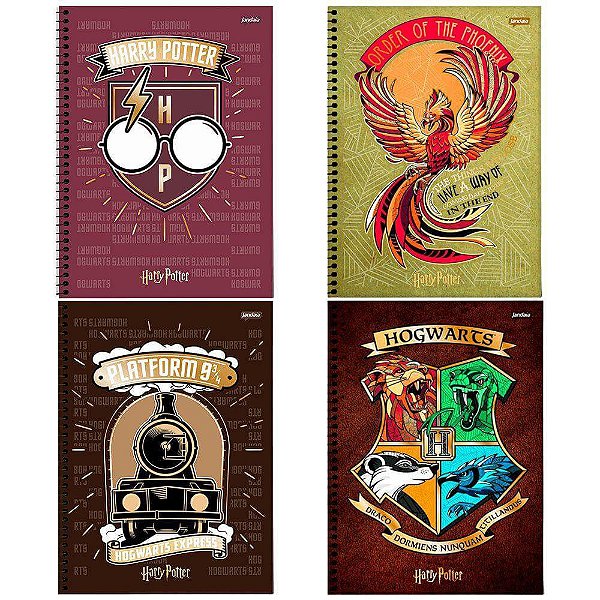 Caderno Espiral Colegial Harry Potter 80 Folhas Jandaia