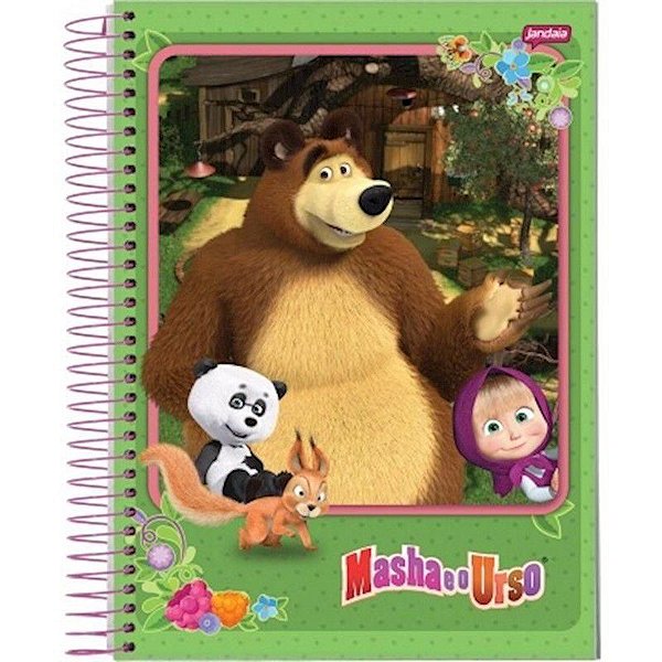 Caderno Espiral Universitário Masha E Urso 96 Folhas Jandaia