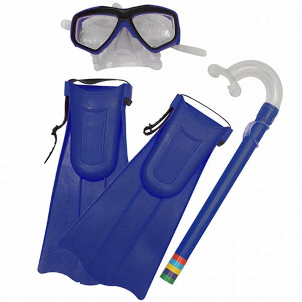 Kit Snorkel Com  Mascara E Nadadeiras Infantil 29900 Belfix