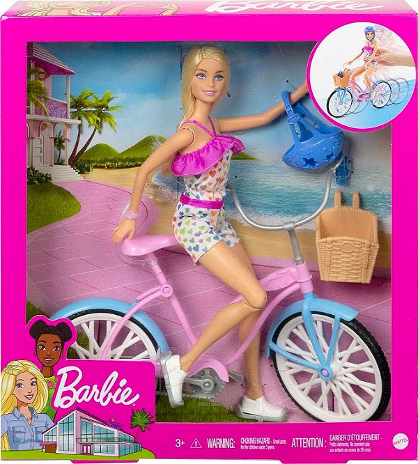 Boneca Barbie Passeio De Bicicleta HBY28 Mattel