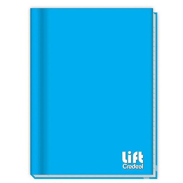 Caderno Brochura Capa Dura Pequeno Lift Azul 80 Folhas Credeal