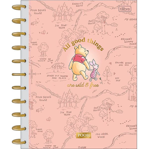Caderno Tilidisco Universitário Connect Pooh 160 Folhas Tilibra