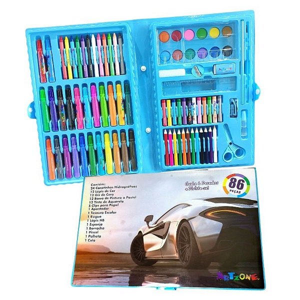 Maleta De Pintura Carros 86 Peças MT-86A Artezone