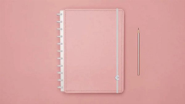 Caderno Rose Pastel Grande CIGD4081 Caderno Inteligente