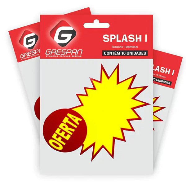 Cartaz Splash I Oferta 130x93mm Grespan