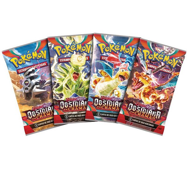 Cartinha Pokemon Escarlate E Violeta  Obsidiana Em Chamas COP33192 Copag